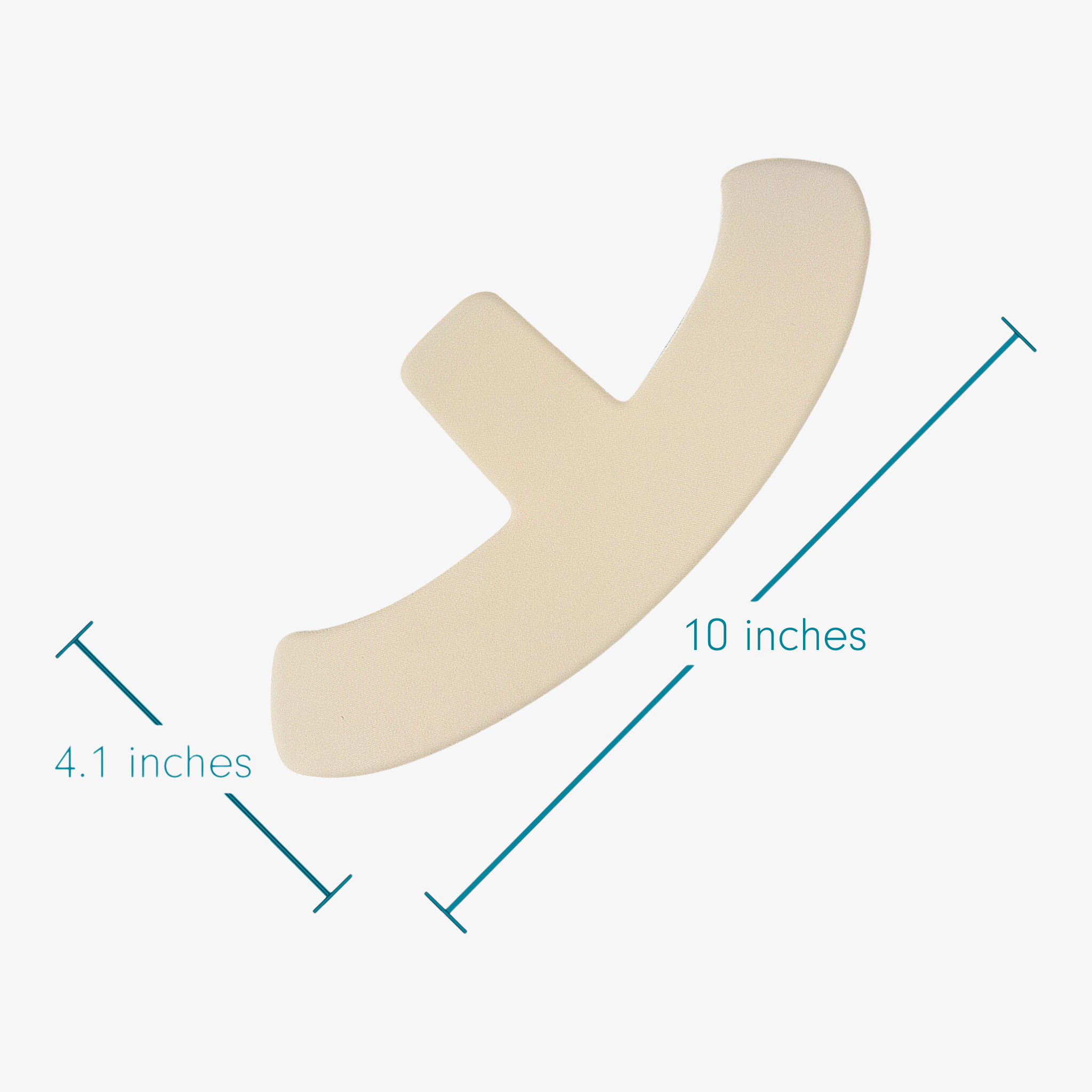 Advanced Medical-Grade Silicone Sheet Anchor Sheets for breast scars showing dimension of product | beige