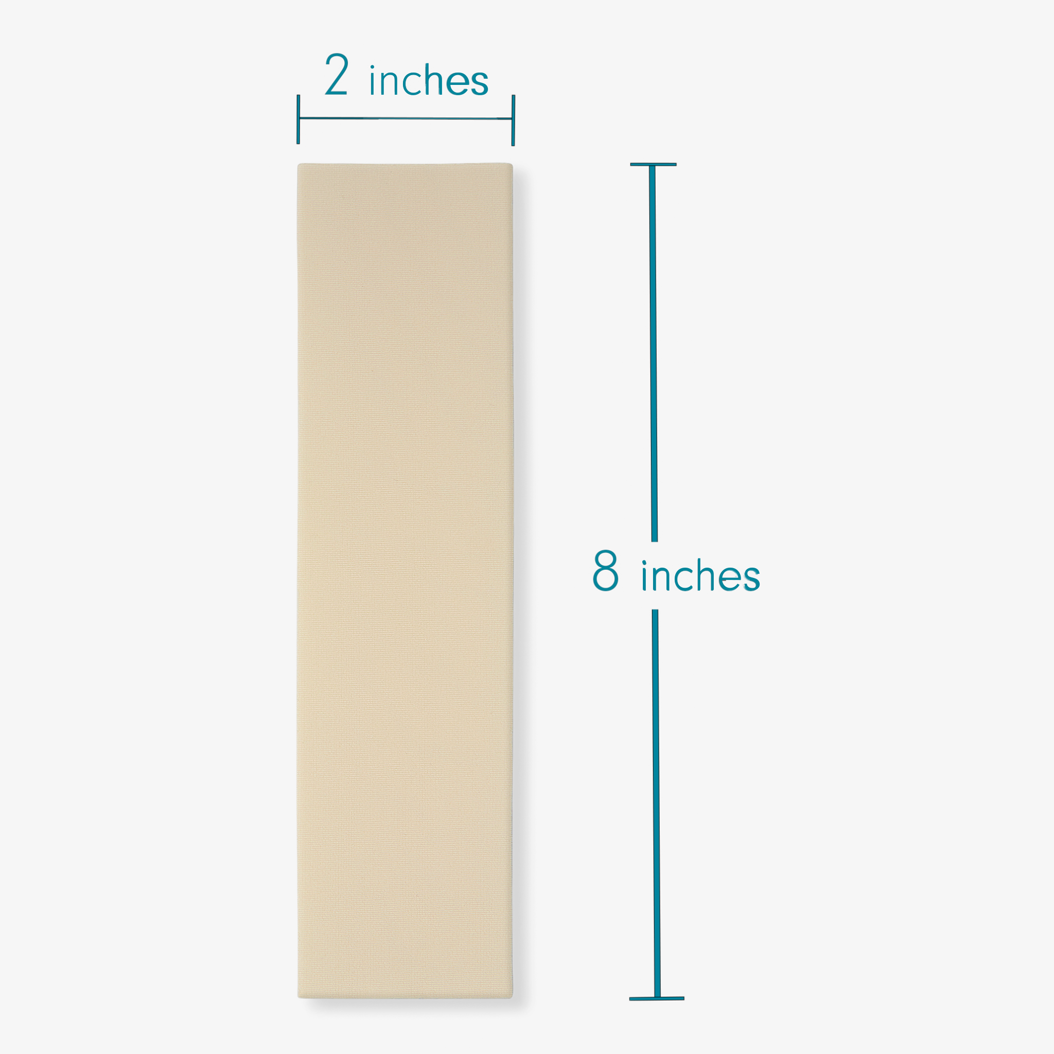 Advanced Medical-Grade 2" X 8" Strip showing dimension | beige  