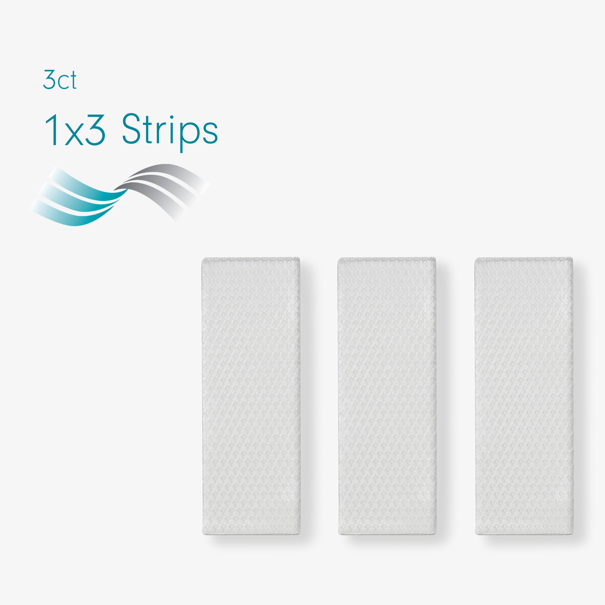Advanced Medical-Grade Silicone 1" x 3" strips | clear