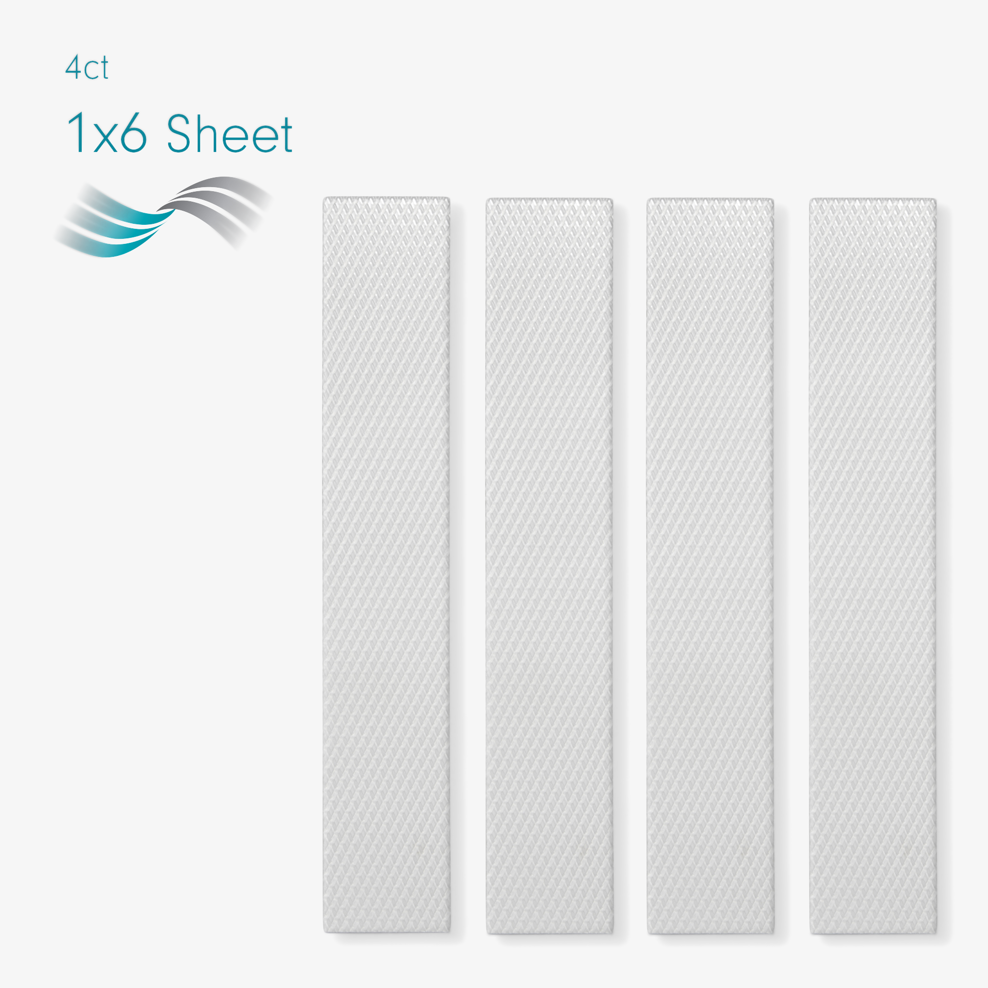 Advanced Medical-Grade Silicone Sheet Areola 1" x 6" strips | clear