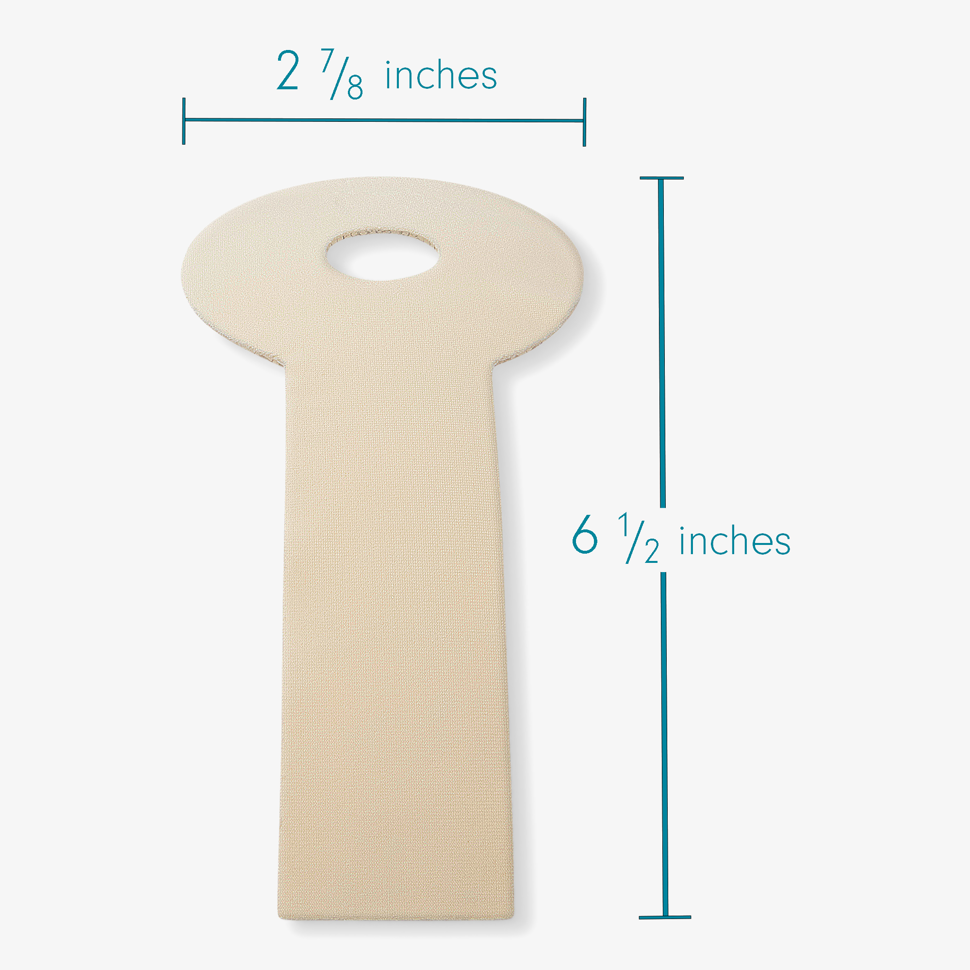 Advanced Medical-Grade Silicone Breast Lollypop Sheet showing dimension of product | beige