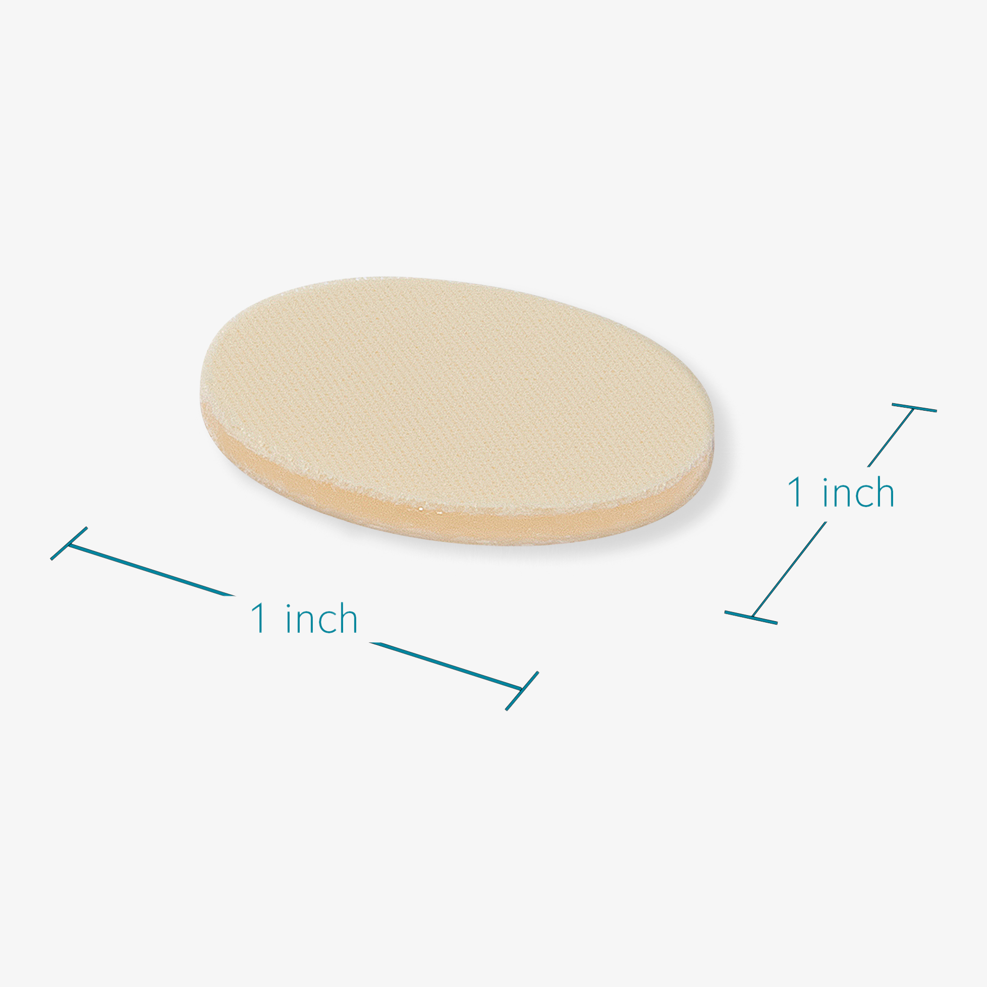 Advanced Medical-Grade Silicone Gel Dots showing dimension | beige