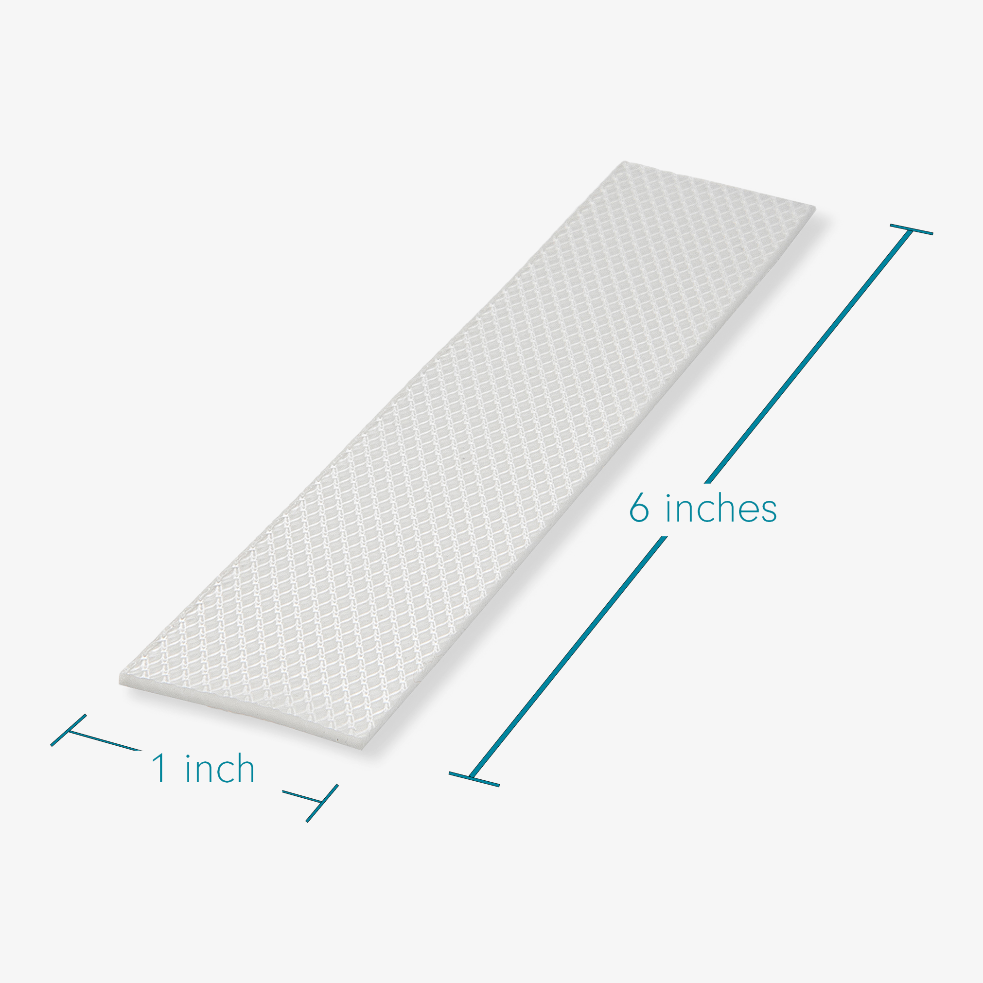 Advanced Medical-Grade Silicone Sheet Areola 1" x 6" strips showing dimension | clear