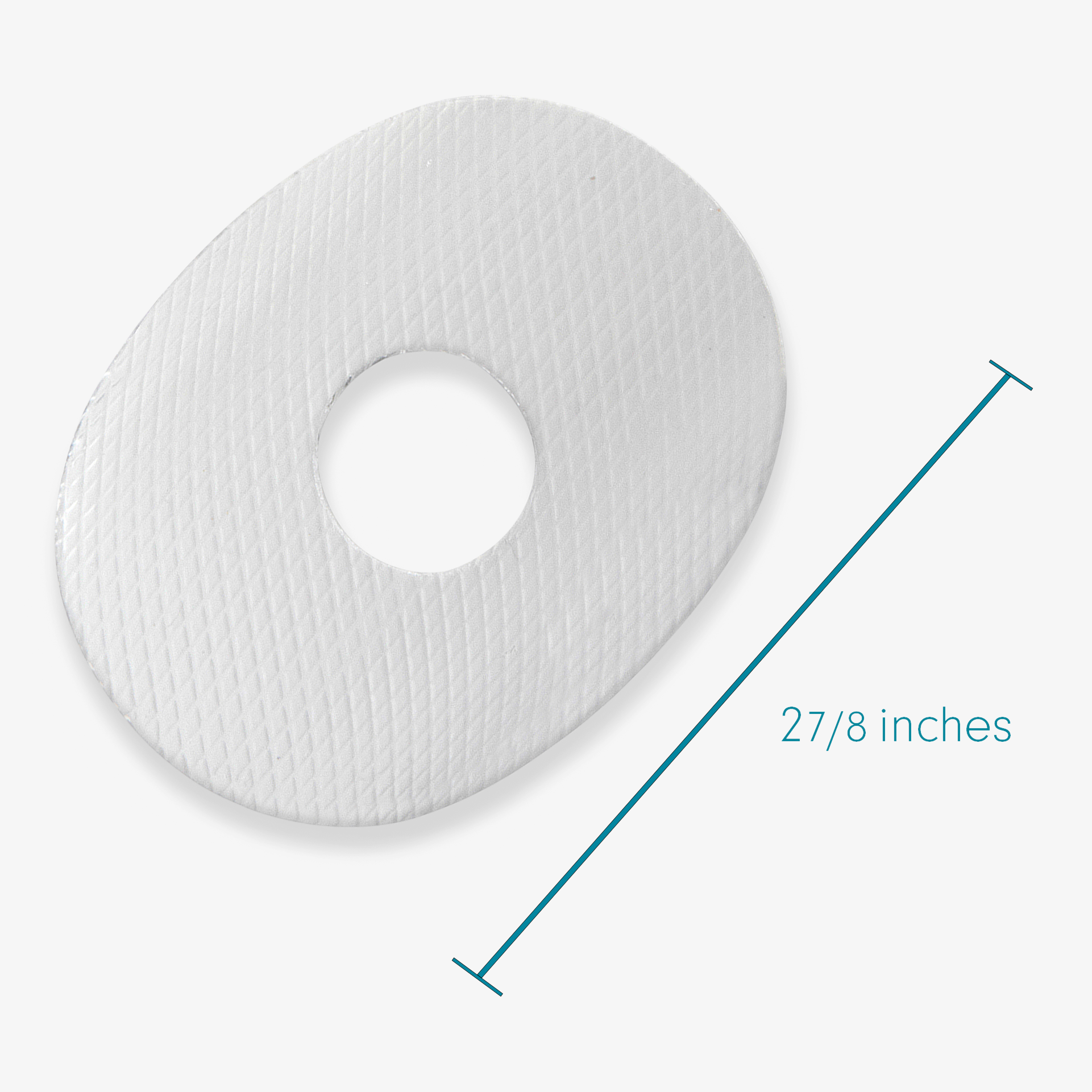 Advanced Medical-Grade Silicone Sheet Areola Circles for breast scars showing dimension | clear