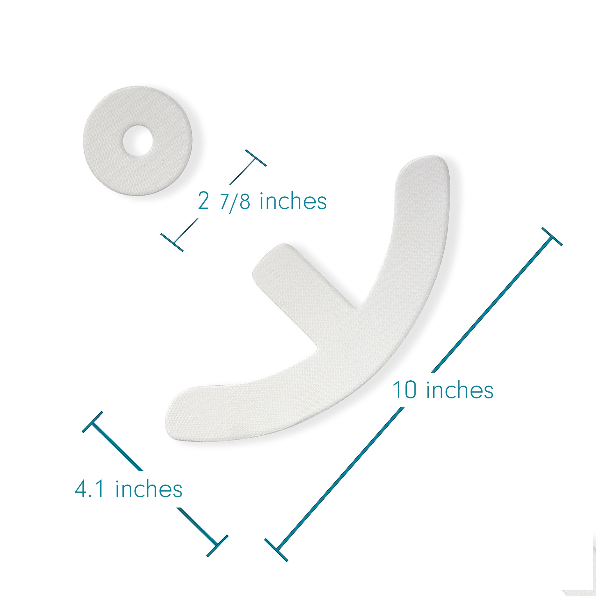 Advanced Medical-Grade Silicone Breast Kit showing dimension of product | clear