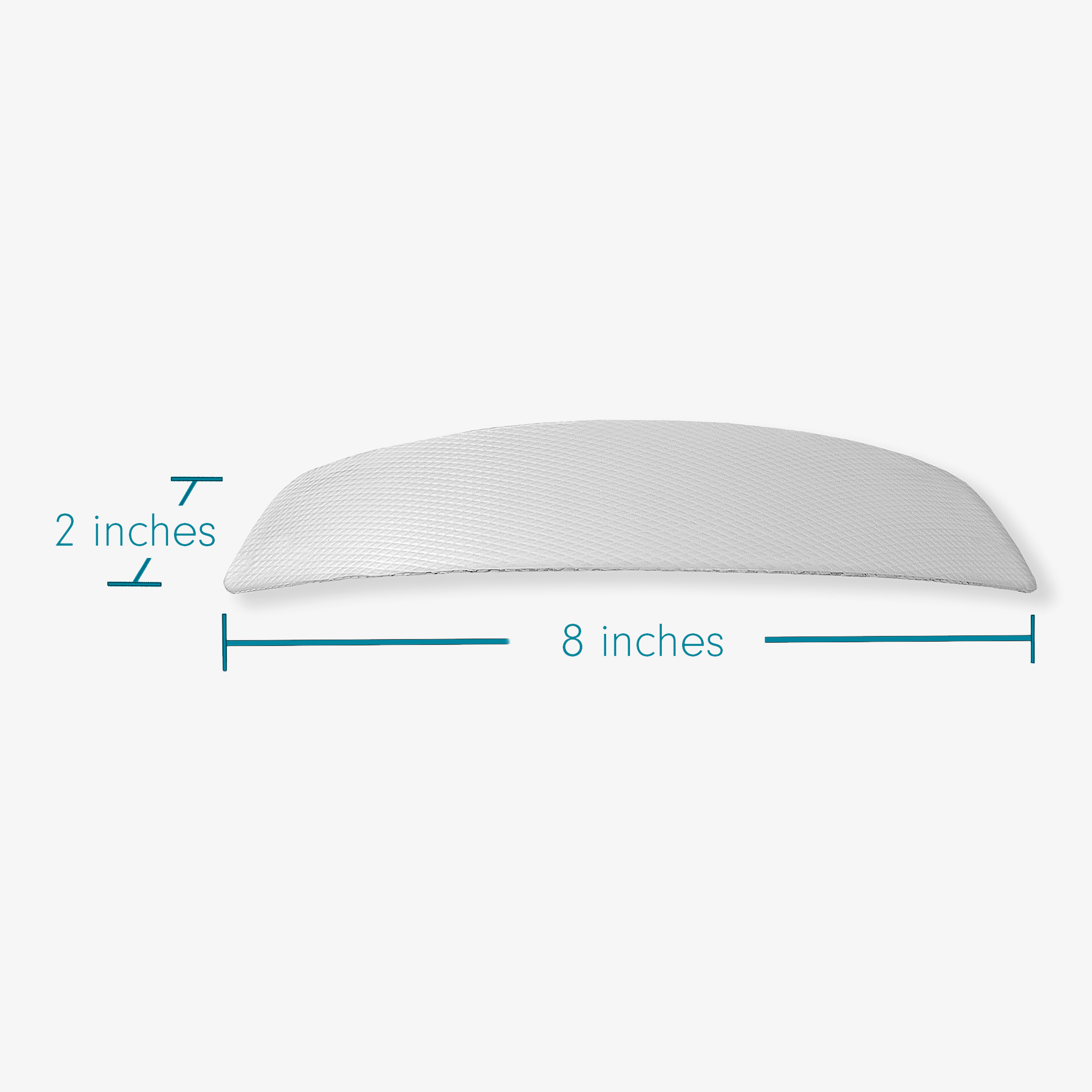 Advanced Medical-Grade 2" X 8" C-Section Strip showing dimension | clear