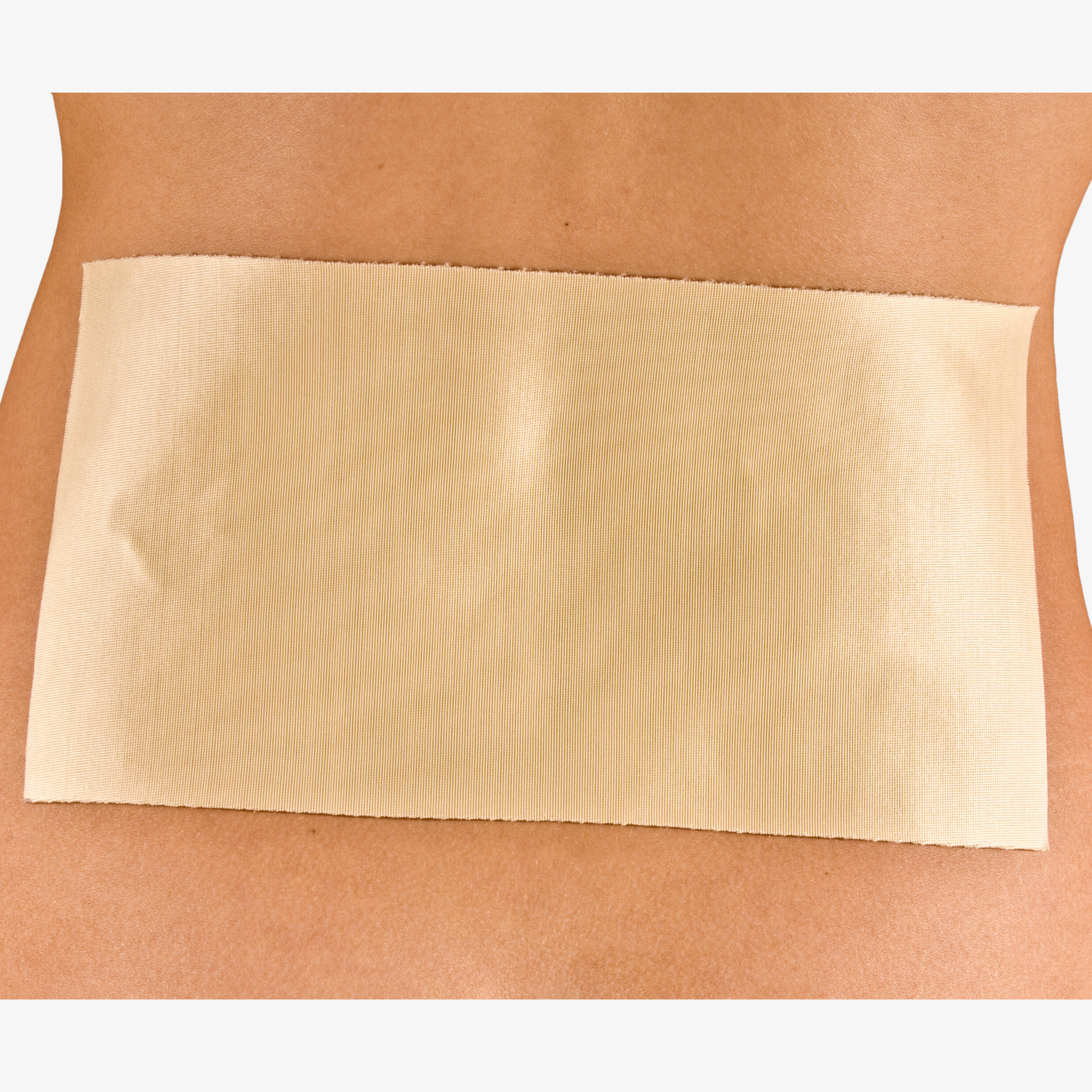 Advanced Medical-Grade Extra-Large 10" X 24" Silicone Sheet on caucasian women's back| beige