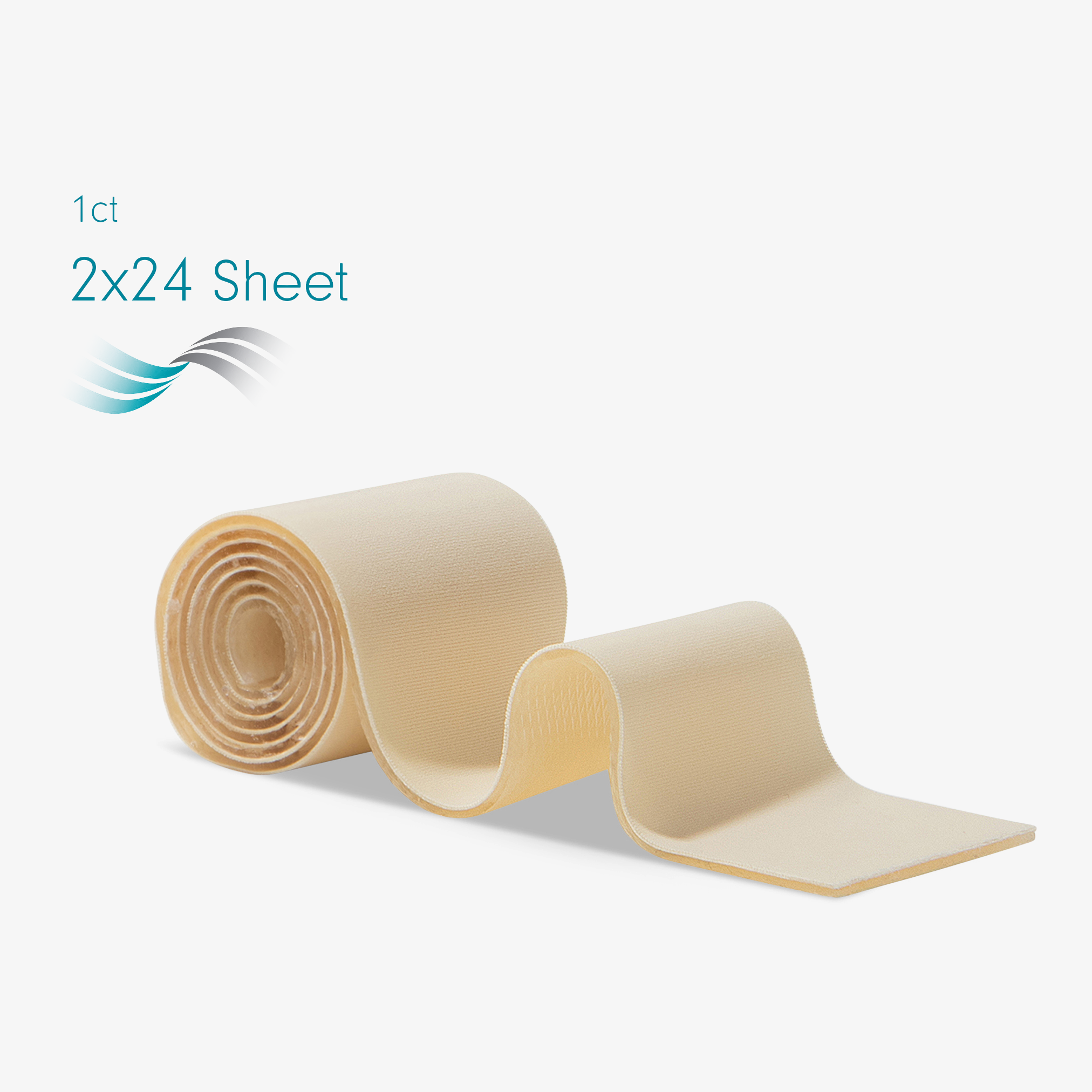  Advanced Medical-Grade Silicone 2" x 24" Roll 1 count| beige