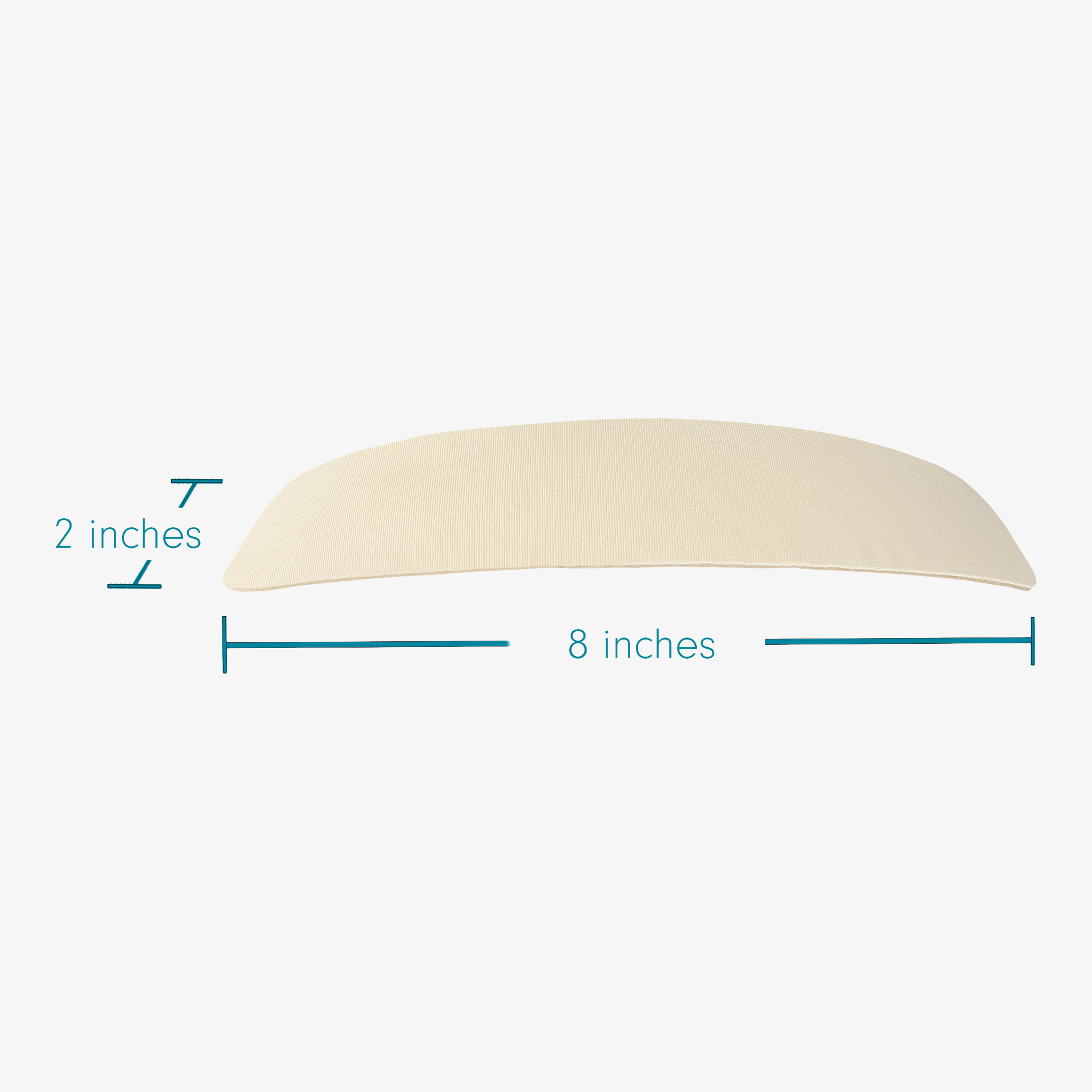 Advanced Medical-Grade 2" X 8" C-Section Strip showing dimension | beige  