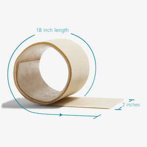 Advanced Medical-Grade Silicone 2" x 18" Roll showing dimension of product | beige