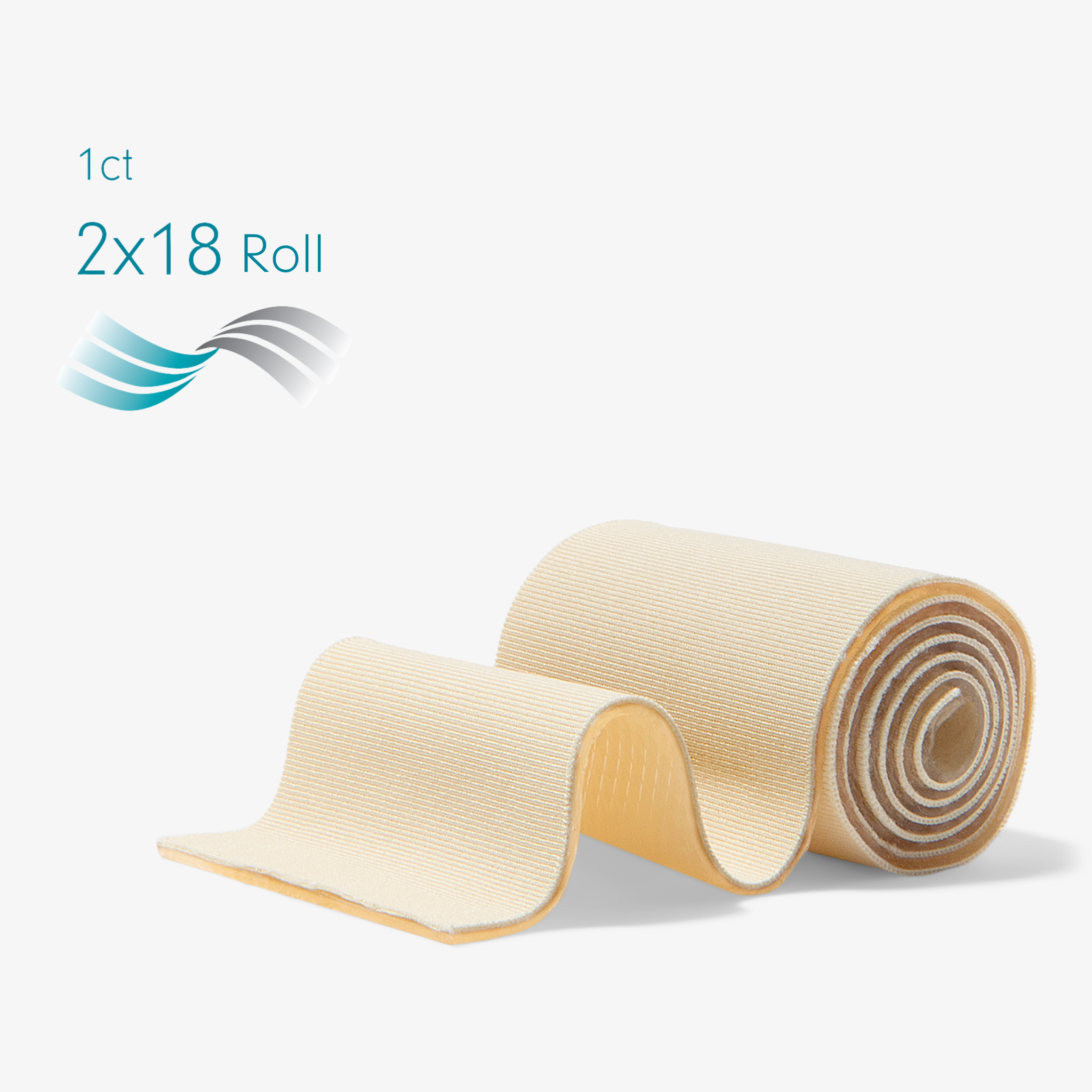 Advanced Medical-Grade Silicone 2" x 18" Roll 1 count | beige