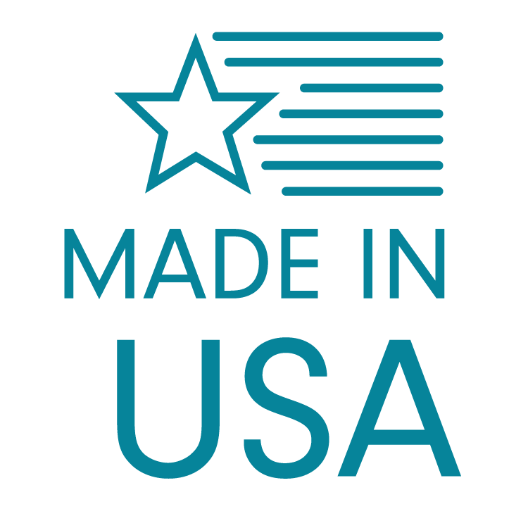 made in USA icon with stars and stripes