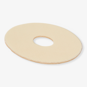 Advanced Medical-Grade Silicone Sheet Areola Circles for breast scars close up | beige
